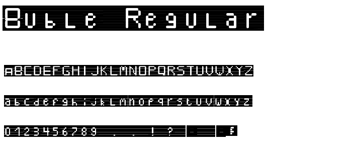 Buble Regular font